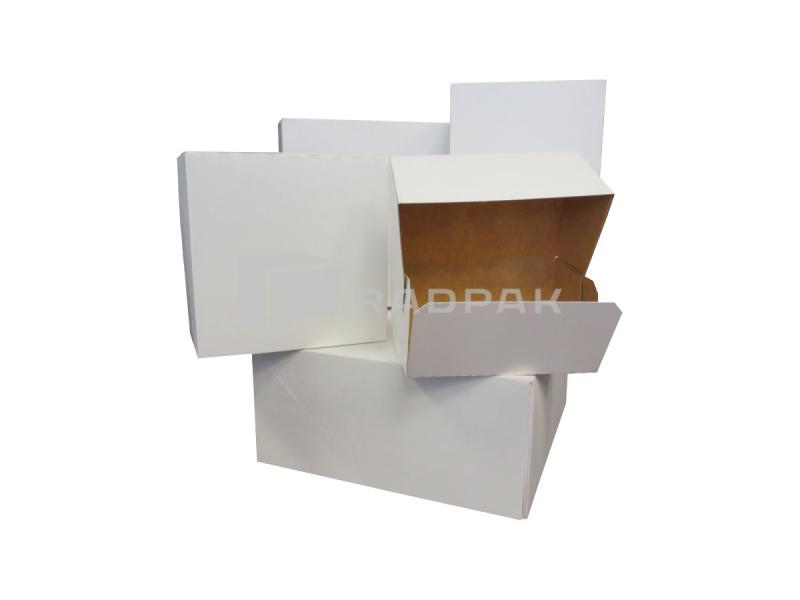 PUDEŁKA CUKIERNICZE KLEJONE BIAŁE 25X15X8CM A50