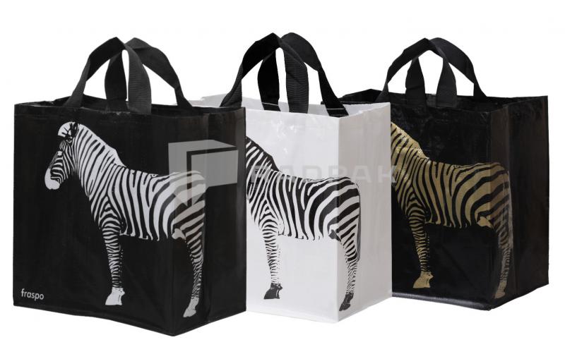 TORBA NA ZAKUPY ZEBRA 350X200X350mm