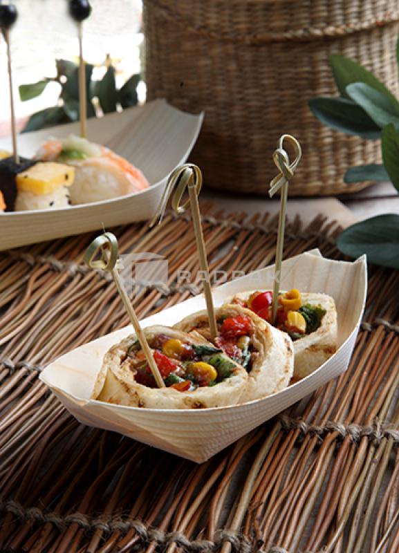 FINGERFOOD 84416 MISECZKI Z DREWNA 16,5X 8,5 ŁÓDKA A50