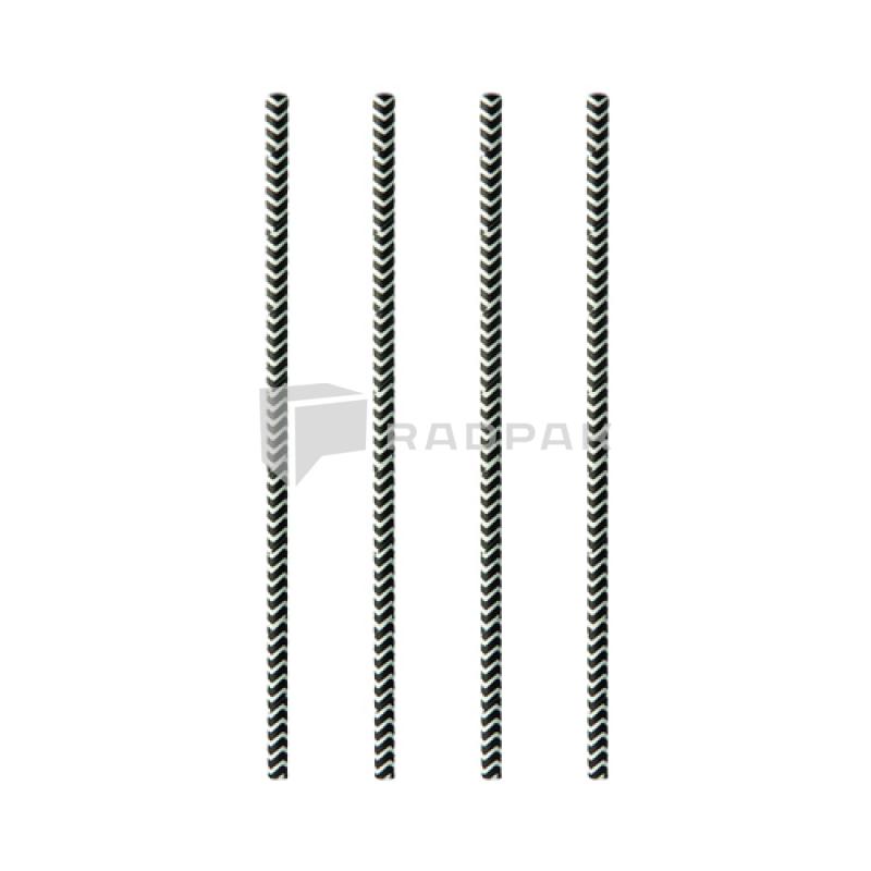 SŁOMKI PAPIEROWE 6MM/20CM CZARNE ZIG-ZAG 87518 A100