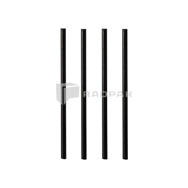 SŁOMKI PAPIEROWE 7MM/15CM CZARNE KOKTAJLOWE 87510 A500