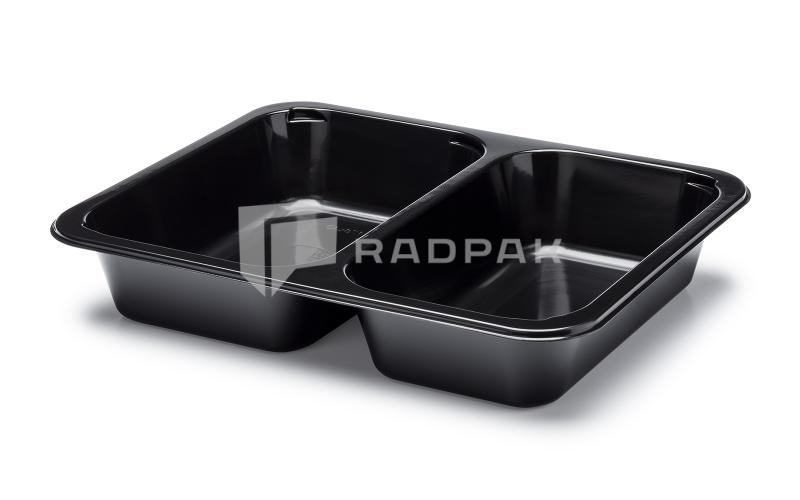 POJEMNIK PP CZARNY 2-DZIELNY 227x178x50mm A50