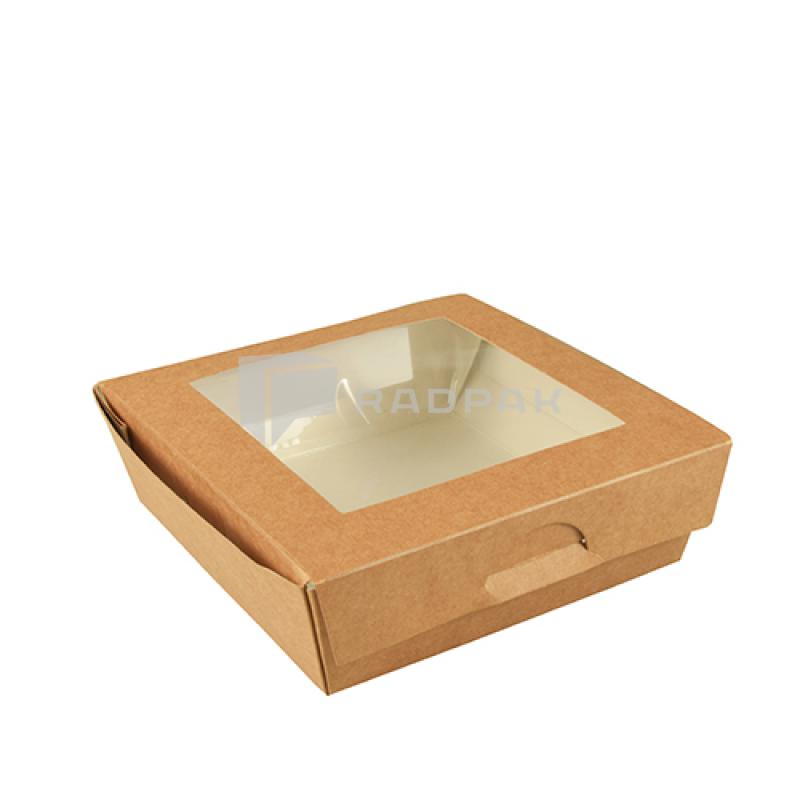 POJEMNIKI SAŁATKOWE Z PAPIERU Z OKNEM PLA 86574 1000ML A25