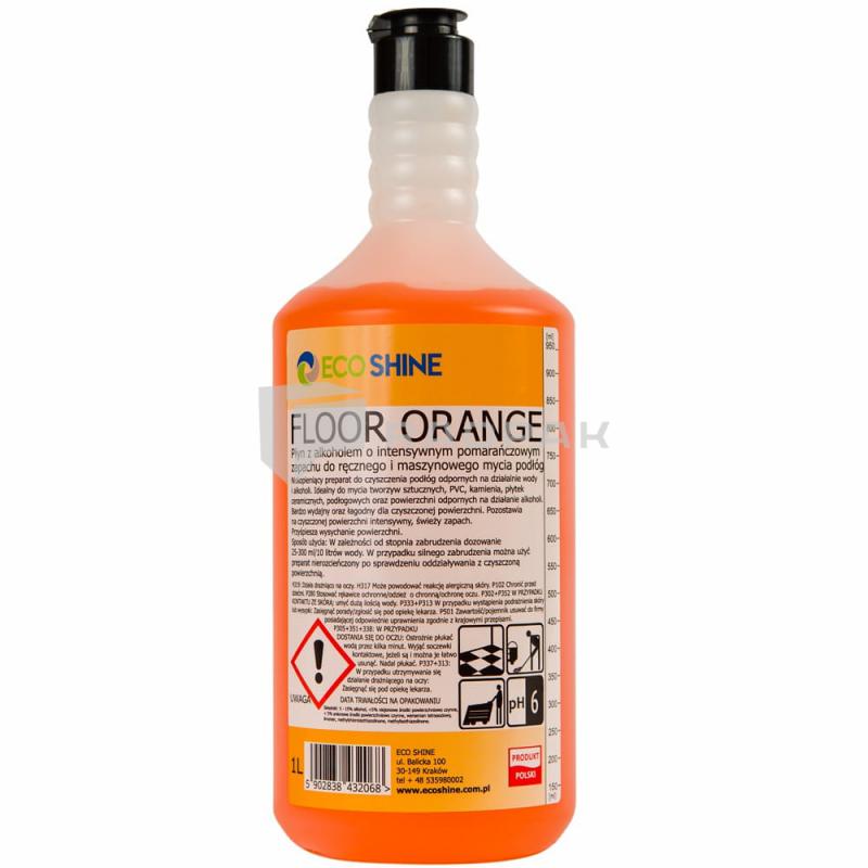 FLOOR ORANGE PŁYN Z ALKOHOLEM DO MYCIA PODŁÓG O ZAPACHU POMARAŃCZY 1L 