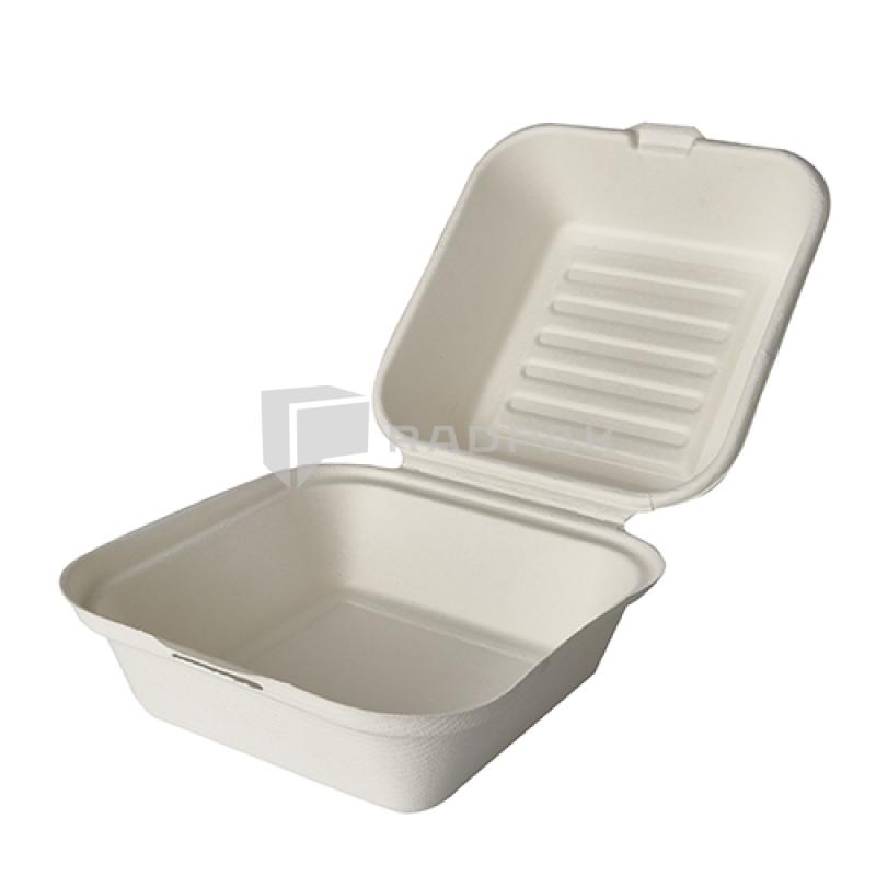 POJEMNIKI NA HAMBURGERY Z TRZCINY CUKROWEJ 155X150X75MM 38192 A50