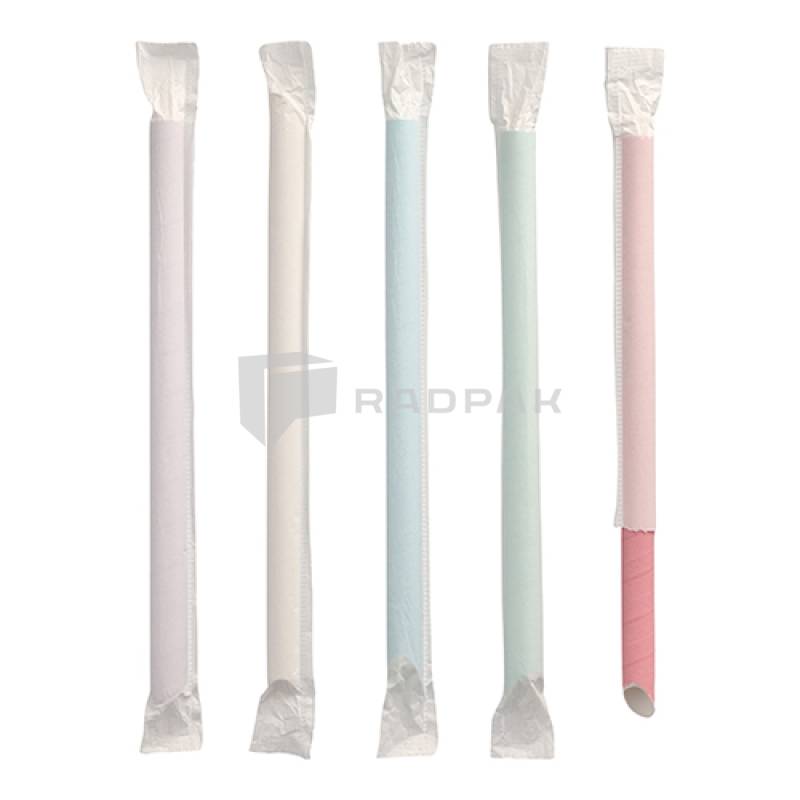 SŁOMKI PAPIEROWE BUBBLE TEA 12MM/20CM KOLOR POJEDYNCZO PAKOWANE 88852 A200