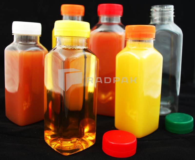 BUTELKA RPET KWADRAT, 38MM 330ML A100