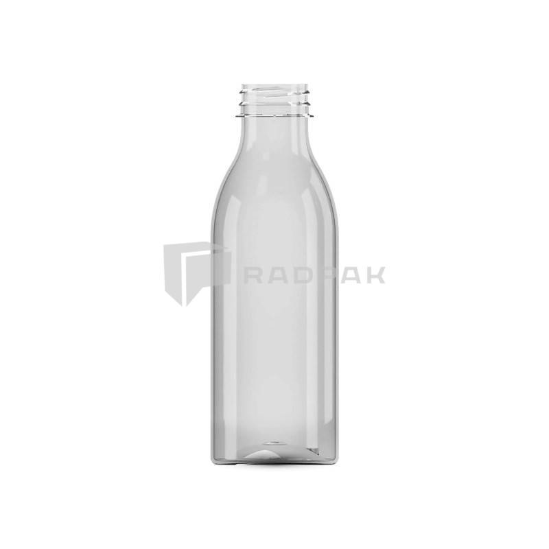 BUTELKA RPET KWADRAT, 38MM 400ML A100