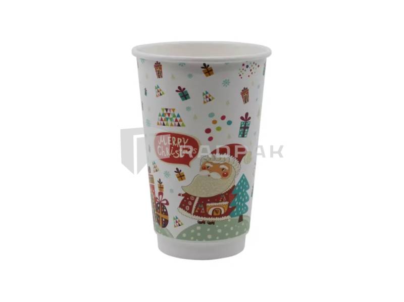 KUBEK PAPIEROWY TERMICZNY ŚWIĄTECZNY 400ML 90MM A20
