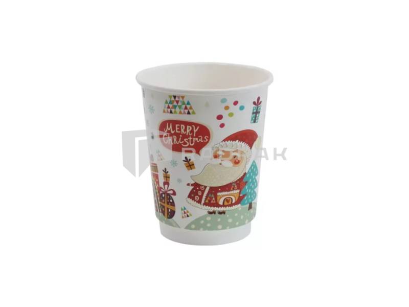 KUBEK PAPIEROWY TERMICZNY ŚWIĄTECZNY 250ML 80MM A20