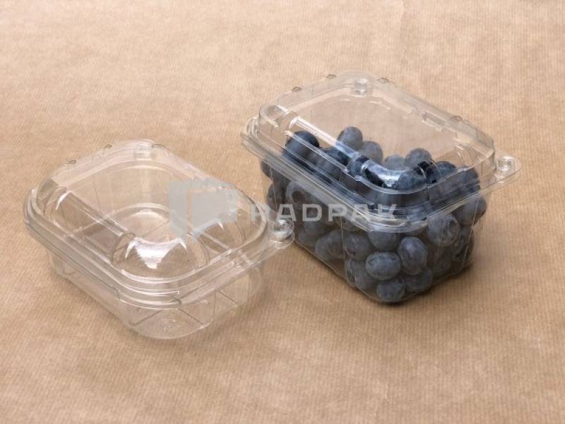 POJEMNIK NA OWOCE 250G Z PRZYKRYWKĄ ZAWIASOWĄ F-250/CL-75 PET A1200