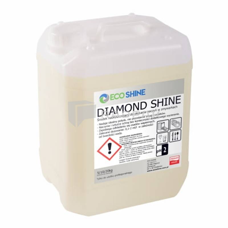 DIAMOND SHINE 10KG PŁYN NABŁYSZCZAJĄCY DO PŁUKANIA NACZYŃ W ZMYWARKACH