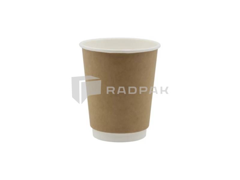 KUBKEK PAPIEROWY KRAFT/BIAŁY DWUWARSTWOWY 300ML A25