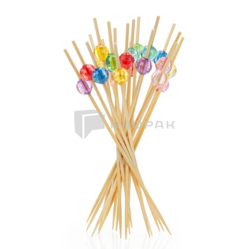 PATYCZKI BAMBUSOWE DO PRZEKĄSEK KULKA-MIX KOLOR 27-48 A100