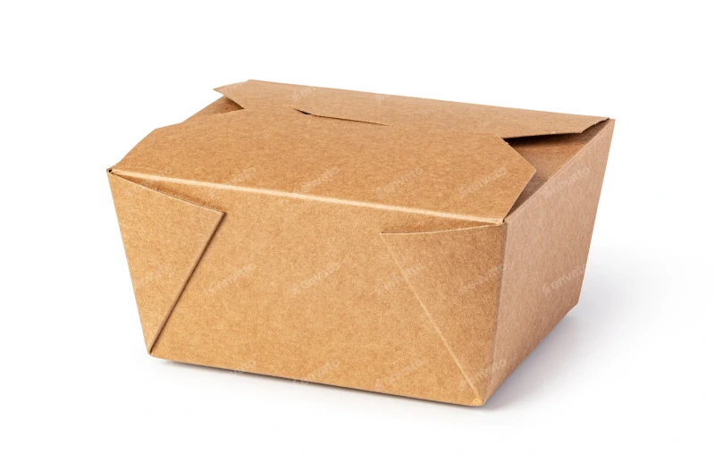 zdjęcie przedstawia pojemnik obiadowy wykonany z papieru