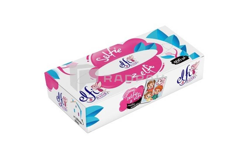 CHUSTECZKI HIGIENICZNE ELFI FRIENDY SELFIE KARTONIK 2W 100szt