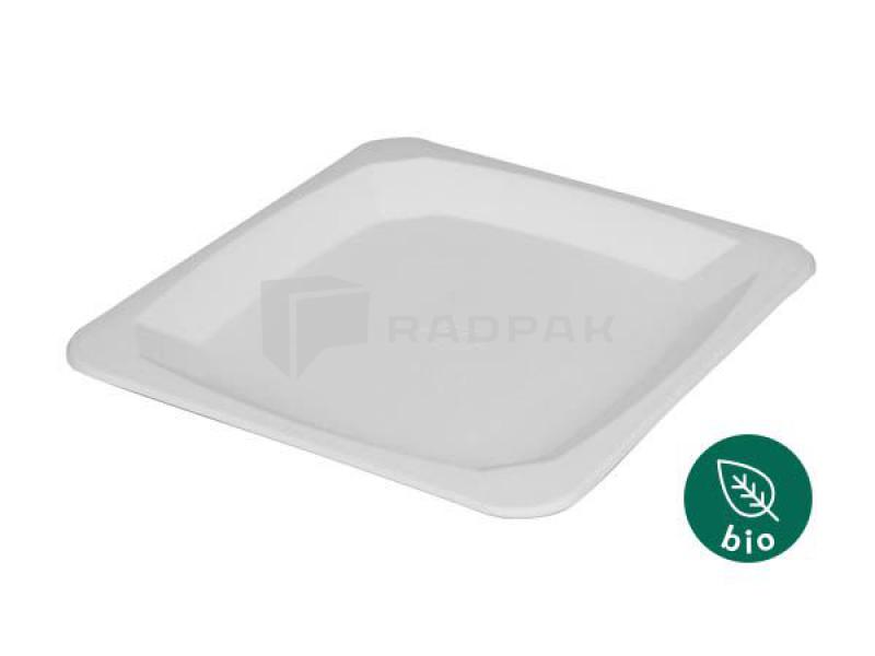 TALERZ KWADRATOWY ŚREDNI 20X20CM Z TRZCINY CUKROWEJ 50szt (