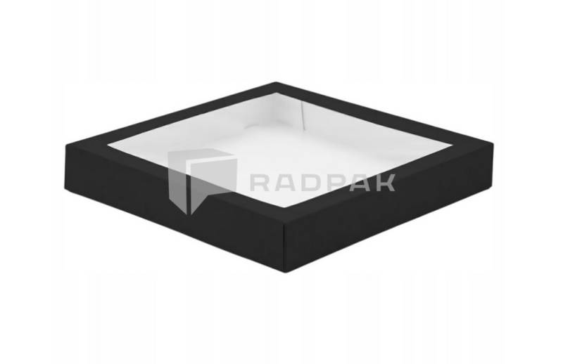 PUDEŁKO  NA SUSHI CZARNE Z OKNEM 320X320X50mm P10968 50szt (1)