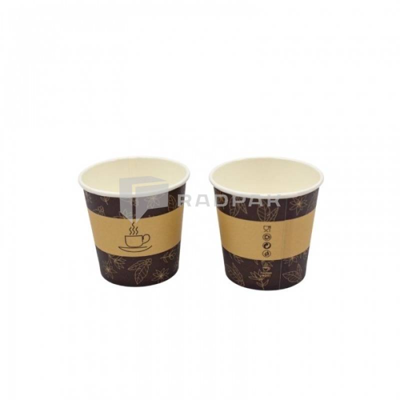 KUBEK PAPIEROWY Z NADRUKIEM 0%PLASTIC WD 100ML 60mm  50szt (1)