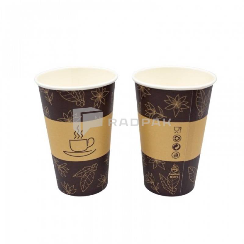 KUBEK PAPIEROWY Z NADRUKIEM 0%PLASTIC WD 300ML 90mm 50szt (1)