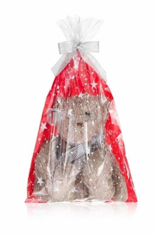 Worki, torebki celofanowe na prezenty Gwiazdka 25/40cm 50 sztuk STA25 (1)