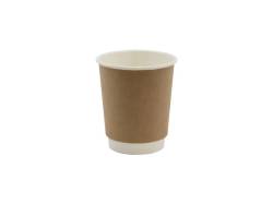 KUBKEK PAPIEROWY KRAFT/BIAŁY DWUWARSTWOWY 250ML A25