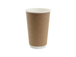 KUBKEK PAPIEROWY KRAFT/BIAŁY DWUWARSTWOWY 400ML A20