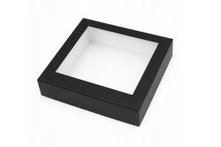 Obrazek dla: PUDEŁKO  NA SUSHI CZARNE Z OKNEM 250X250X50mm  P9785 50szt