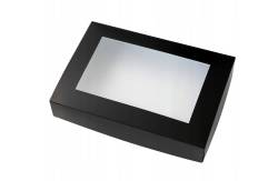 Obrazek dla: PUDEŁKO  NA SUSHI CZARNE Z OKNEM 260X190X50mm P9782 50szt