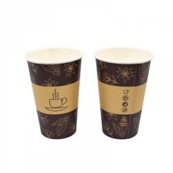 Obrazek dla: KUBEK PAPIEROWY Z NADRUKIEM 0%PLASTIC WD 300ML 90mm 50szt